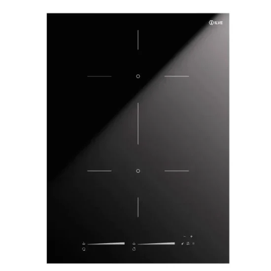 ILVE HCBI382TC/BK Table de cuisson à induction 38 cm Touch Control Noir brillant