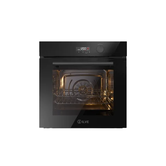 ILVE OV601GL3/BK Forno Multifunzione 60 cm, Vetro Nero Temperato, 300°C | Duegstore.com