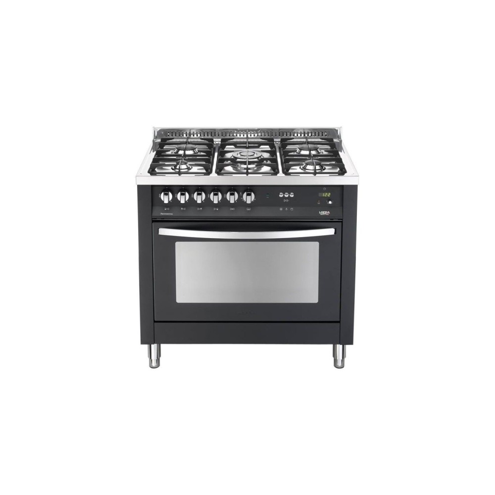 Lofra PNMG96WMFT/AE0: Black Gas Kitchen Polished Gas cooker Lofra PNMG96WMFT/AE0 glossy black