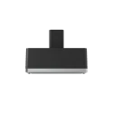 ILVE APM120 - Parete 120 cm hood, Opaco black, Stainless steel, Panoramagic line : colours - stainless, Knob and handrail finishing - Satinate