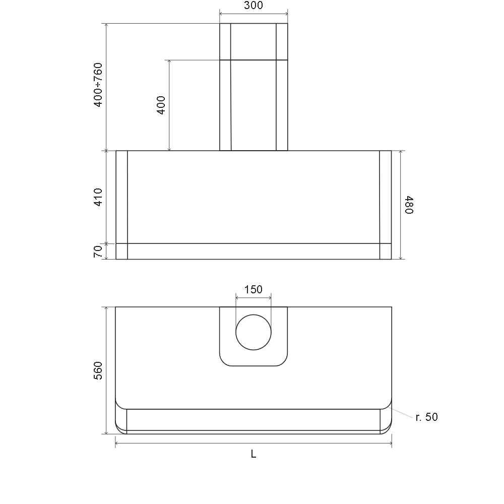 ILVE APM90 Cappa a Parete 90 cm, Nero Opaco, Acero Inoxidable Duegstore.com