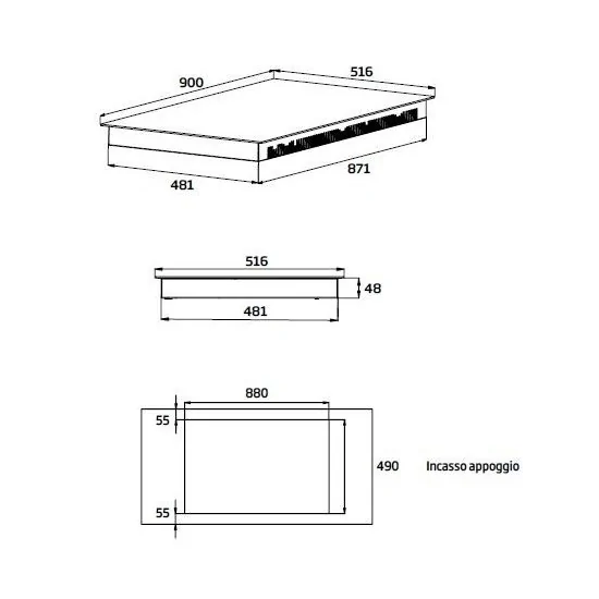 上岗烹饪 Beko HII98810NT 90 cm | 11个区,IndyFlex+TM,触控