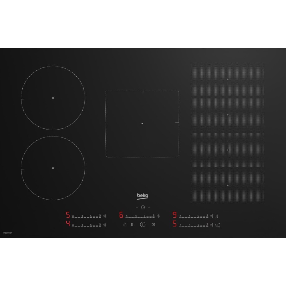 Piano Cottura a Induzione Beko HII85780UFT 80 cm | 4 Zone | IndyFlex+ | Touch Direct