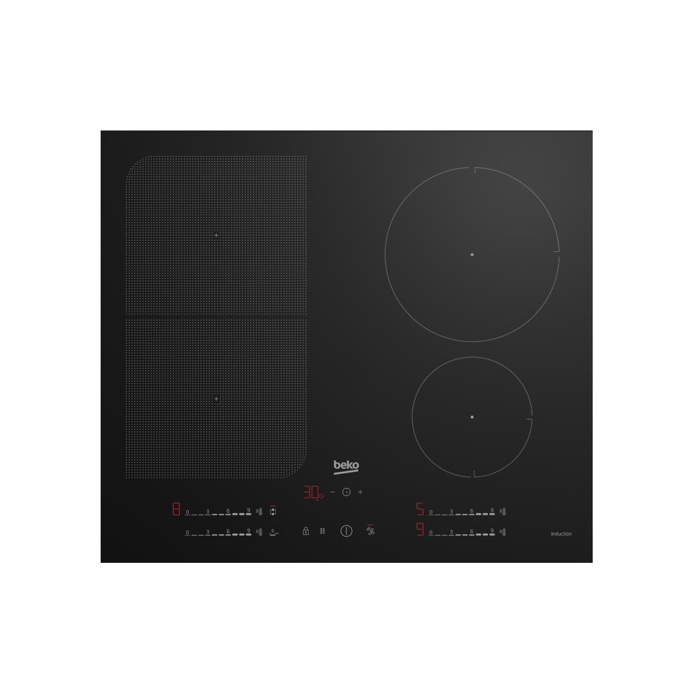 Induction cooking Beko HII64791UFT 60 cm | 4 Zones, IndyFlex, Touch Slider | Buy Online