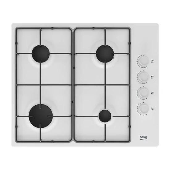 Beko HIGG64123SW: 燃气烹饪计划60cm, 4 Burners 高效QQQ在线报价