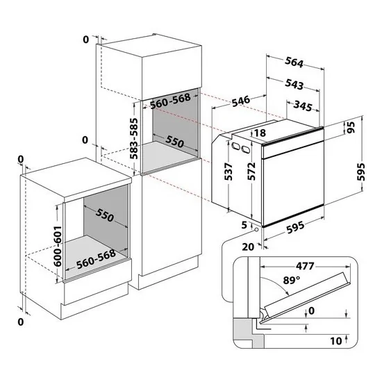 Whirlpool W6 OS4 4S1 P: Dampfofen mit Autoreinigung und Technologie 6. SENSO