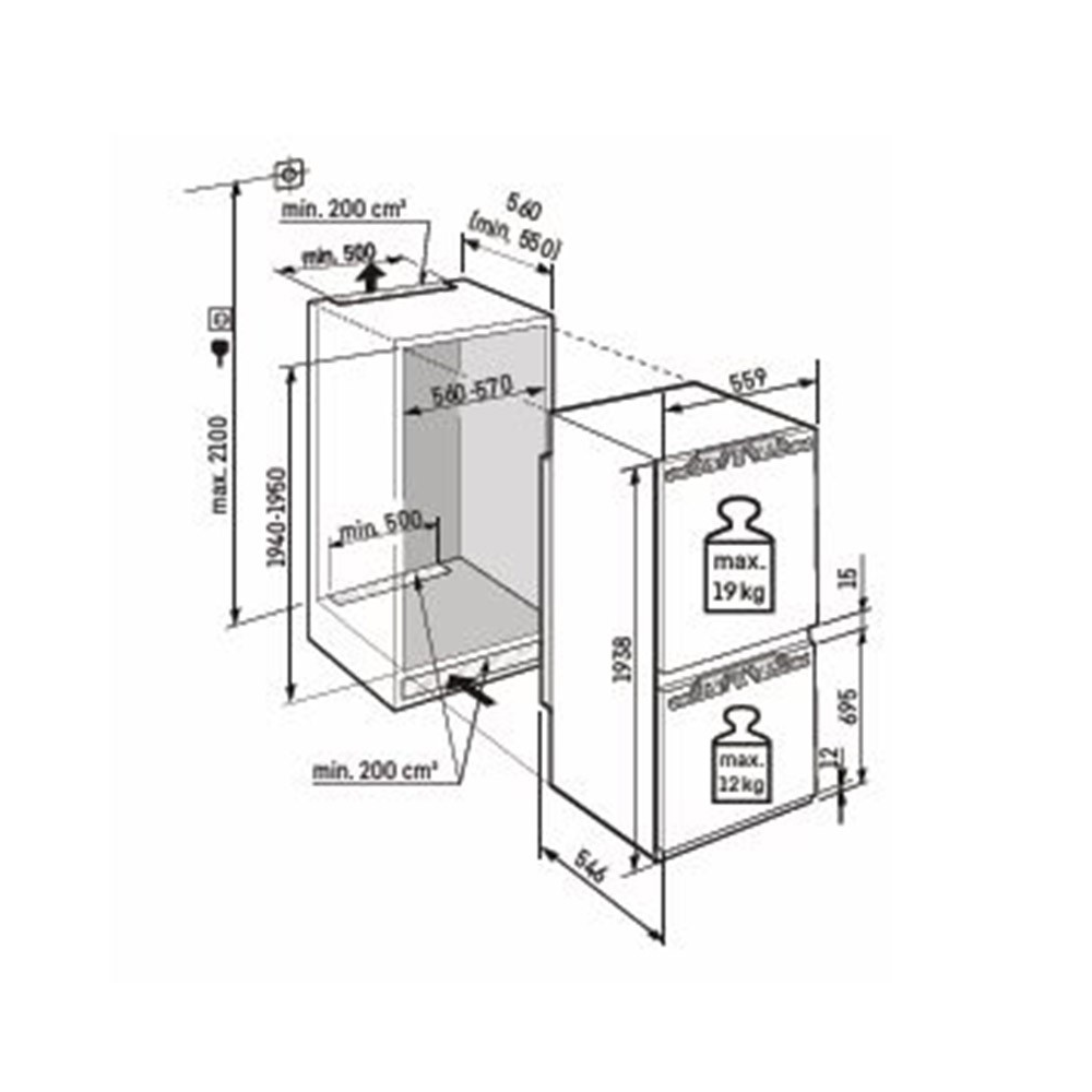Liebherr ICNd 5603 Serie Pure, Frigo-Congelatore Combinato, NoFrost, PowerCooling | Duegstore.com