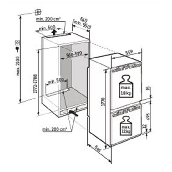 Liebherr ICBNdi 5123 Plus Serie, Frigo-Congelator kombiniert, NoFrost, BioFresh, SmartDevice | Duegstore.com