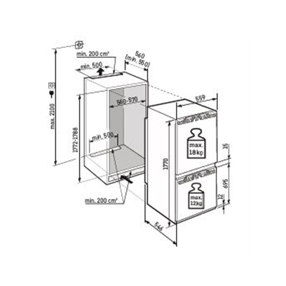 Liebherr ICBNdi 5123 Plus Series, Frigo-Congelator Combined, NoFrost, BioFresh, SmartDevice Duegstore.com