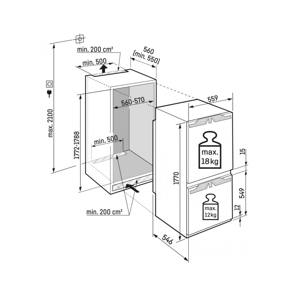 Liebherr ICBbi 5122 Serie Plus, Frigo-Congelator kombiniert, BioFresh, SmartFrost | Duegstore.com