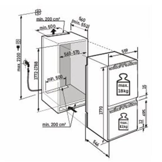 Liebherr ICNbsci 5173 Frigo-Congelatore Combinato, NoFrost, BlackSteel, SmartDevice | Duegstore.com