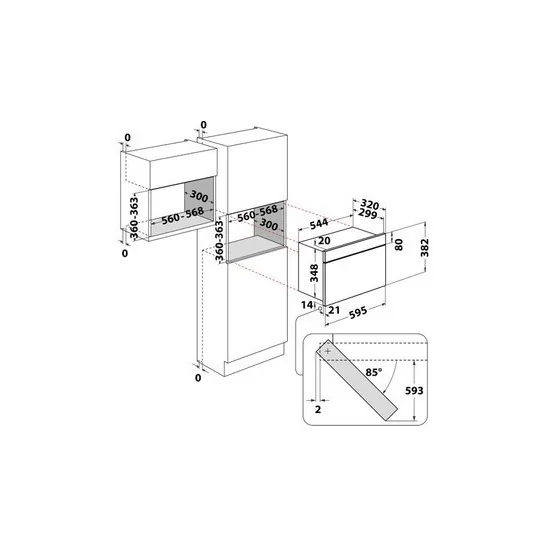 Whirlpool W67MN840NB: Microonde Black Incasso avec des fonctions Crisp, Jet Defrost et Grill | Offre en ligne