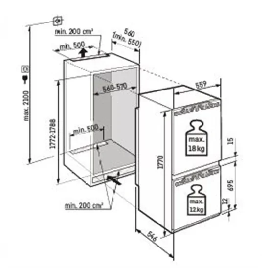 Liebherr ICNb 5123 Frigo-Congelator Комбинированный, NoFrost, DuoCooling Duegstore.com