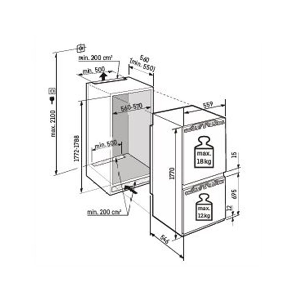 Liebherr ICNb 5123 Frigo-Congelatore Combinato, NoFrost, DuoCooling | Duegstore.com