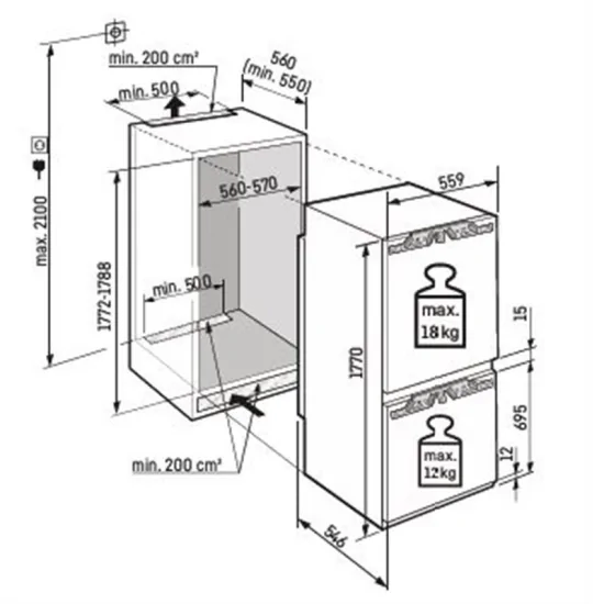 Liebherr ICE 5103 纯净系列, Frigo-凝固器组合, SmartFrost, BioFresh QQ Duegstore.com