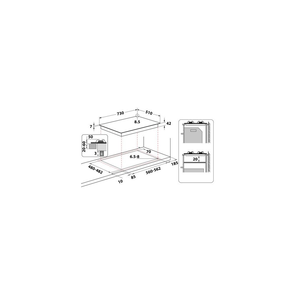 Whirlpool GMWL 758/IXL: Gas cooking plan 5 Fuochi iXelium