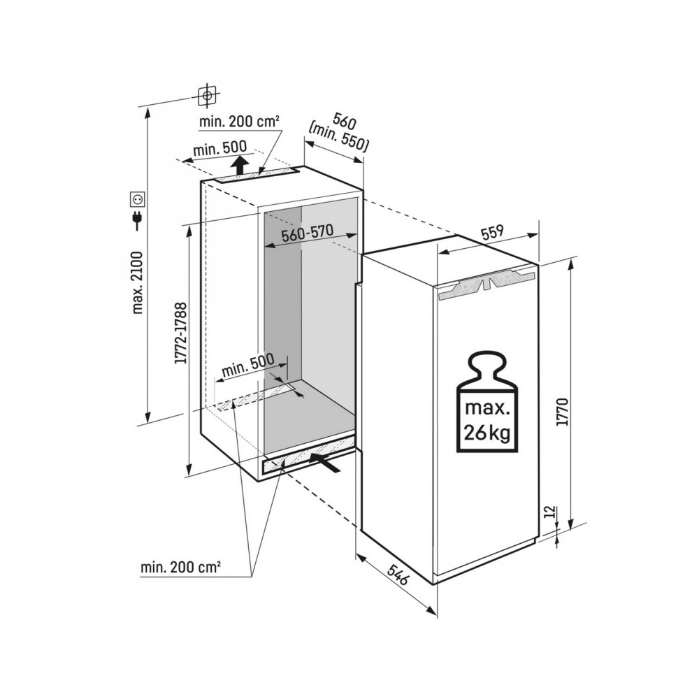 Liebherr IRBd 5121 Plus Series, Frigo-Congelator Combined, BioFresh, PowerCooling Duegstore.com