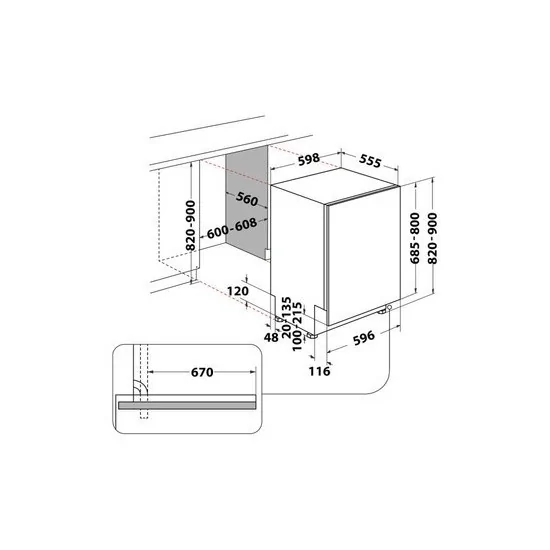 Whirlpool WIS 7020 PEF: Dishwasher 60cm Incasso, Top Performance