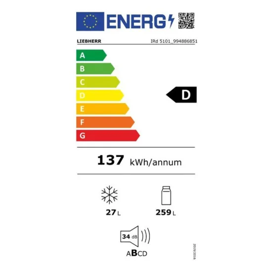 Liebherr IRd 5101 Pure Series, Frigo-Congelator Combined, BioFresh, PowerCooling Duegstore.com