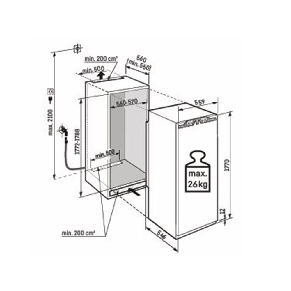 Liebherr SIFNbsdi 5188 Congelatore Verticale, NoFrost, BlackSteel, IceMaker | Duegstore.com