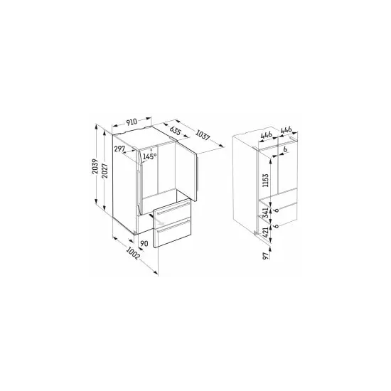 Liebherr CBNste 8872 Frigo French Door, NoFrost, BioFresh, Ice Maker Duegstore.com