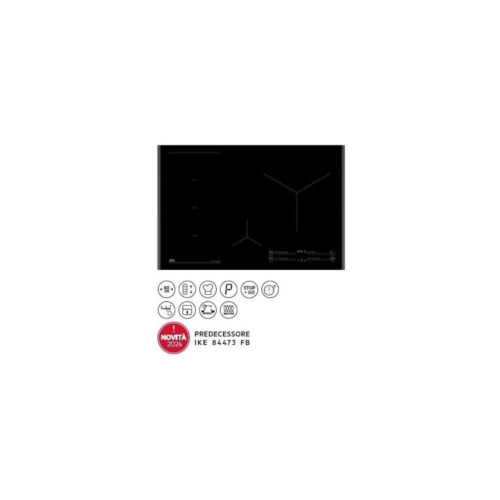 AEG NII84R00FB: 80cm Induktionskochfeld mit FlexyBridge