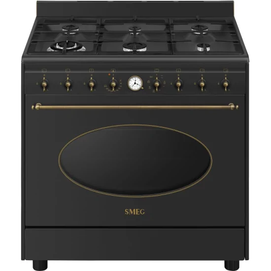 Smeg CO96GMA9 Gas 90x60 cm - Antracita, Estilo Colonial