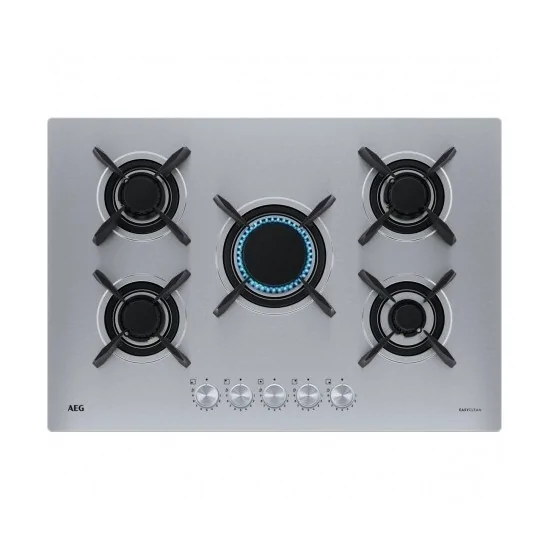 AEG HKB75029UM: Piano Cottura a Gas 75cm - UltraFlat, Step Power, 5 Fuochi
