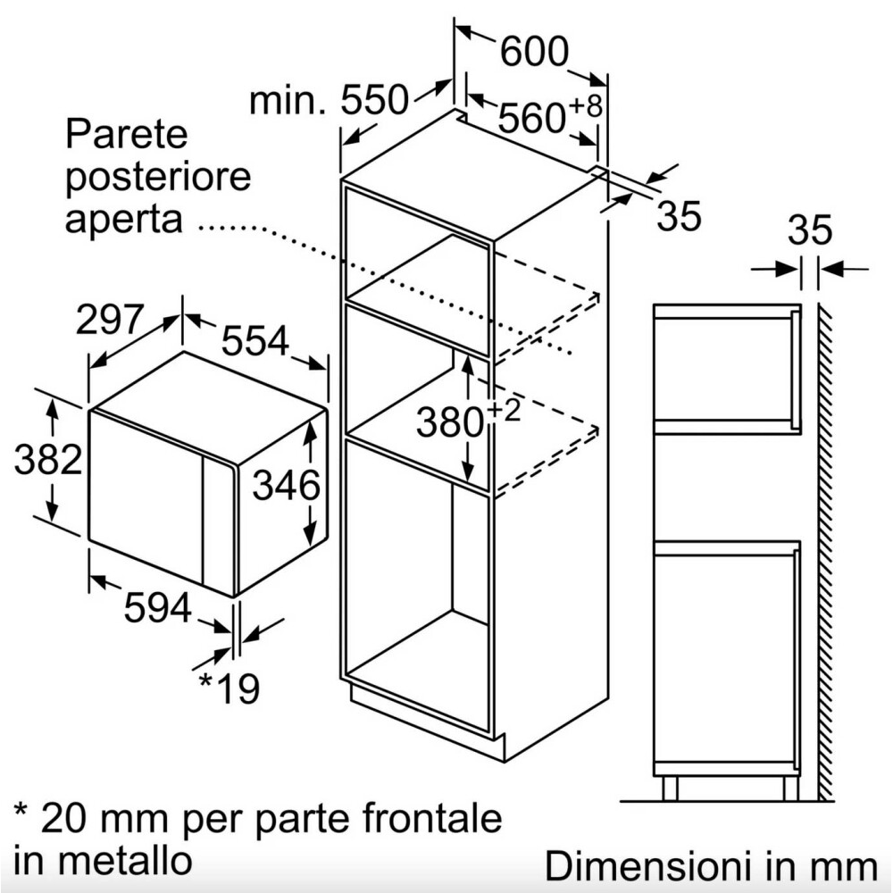 Microondas Siemens BE525LMB1 38cm con la Columna o Pensamiento TENIDO TENIDO DueG Store