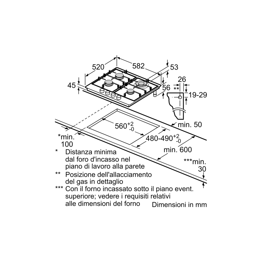 SIEMENS EC6A5HI90 gas hob - turboWok 3.5 kW, stepFlame, stainless steel | DueG Store