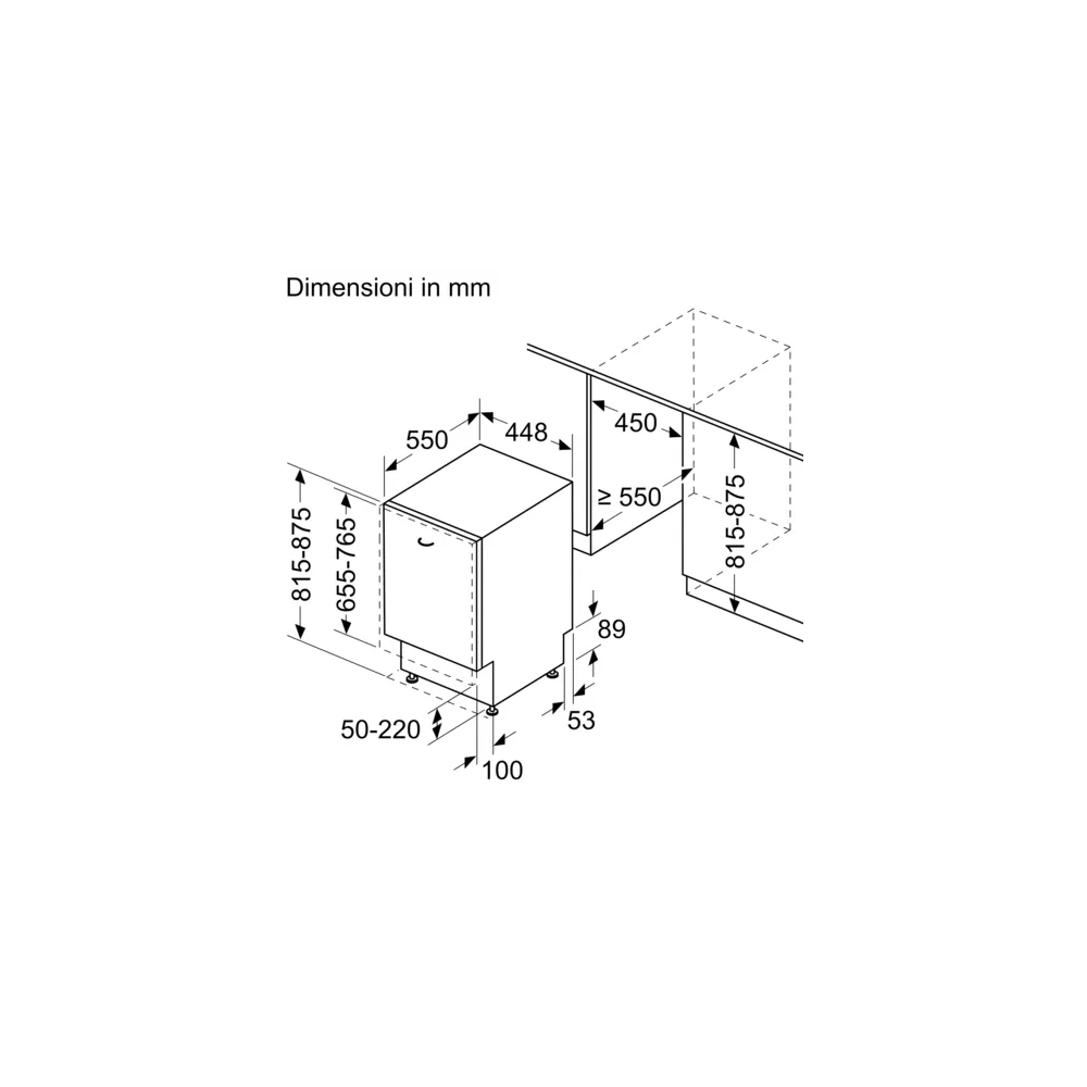 Посудомоечная машина Bosch SPT4EMX24E - компактная 45 см, Hinge Sliding