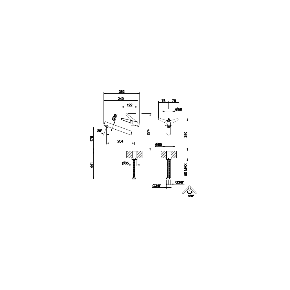 Gessi 60632 Mixer Acero giratorio: Ofertas Duegstore.com