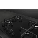 Piano Cottura Gas Smeg PV264B 60cm Vetro Nero Glass on Steel