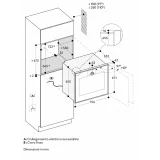disegno tecnico Gaggenau GO481120 Forno 76cm, Cerniera Sinistra