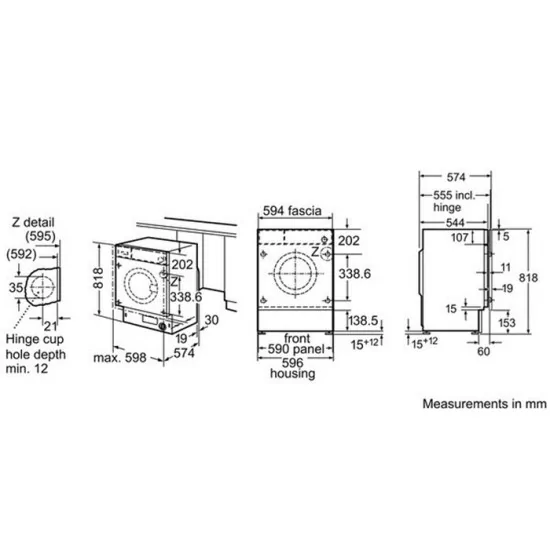 siemens iQ700 WI14S441EU Machine à laver avec charge frontale standard, disparition totale