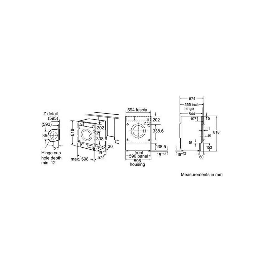 siemens iQ700 WI14S441EU Lavatrice carica frontale standard, a scomparsa totale