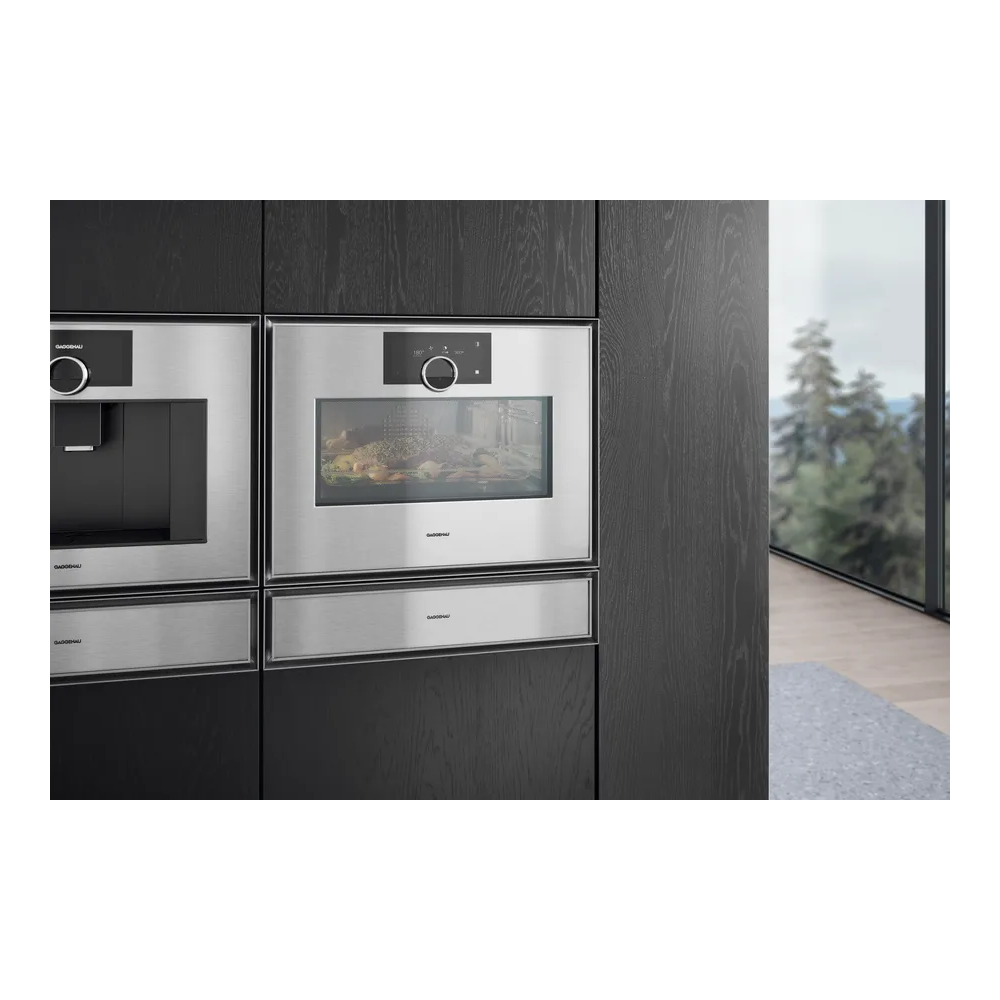 Gaggenau GM450120 Комбинированная микроволновая печь 60 см, электронное открытие, правая петля