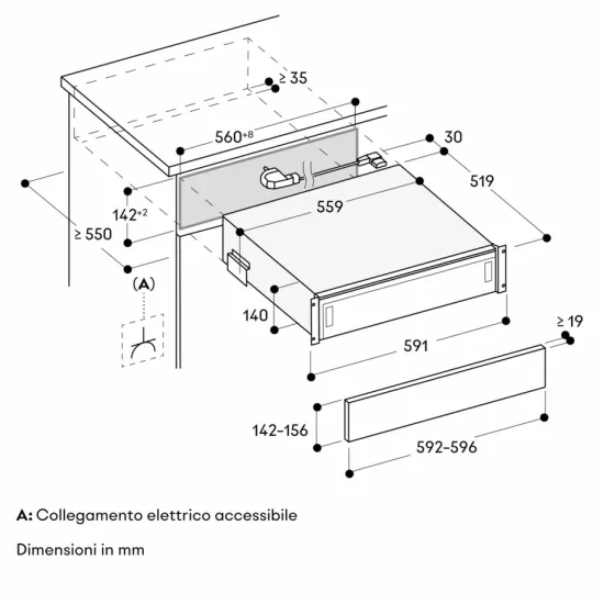 Gaggenau GV051190 Vacuum Drawer Pannellabile | Duegstore.com