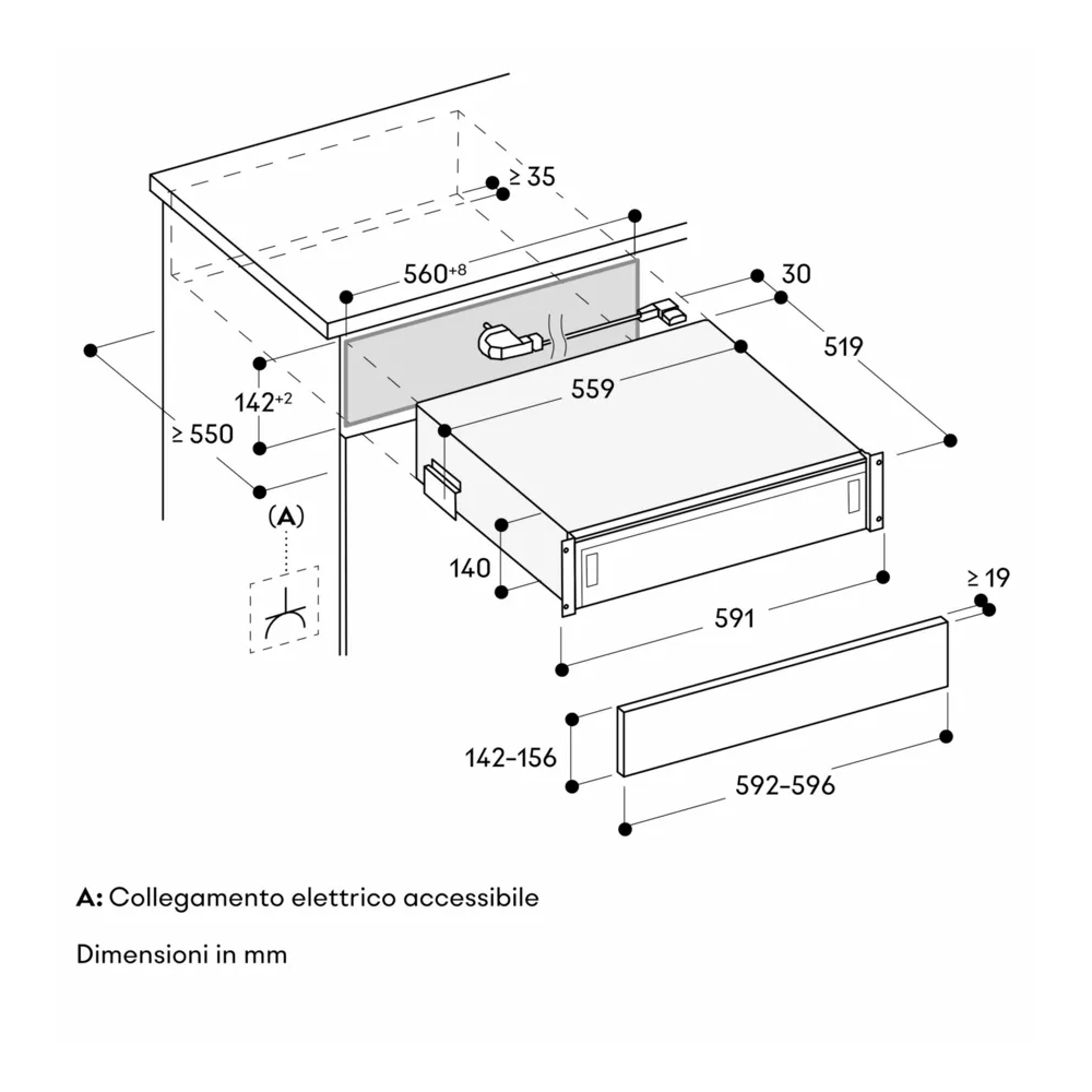 Gaggenau GV051190 Vacuum Drawer Pannellabile | Duegstore.com