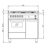 "Lofra M95G/C con 5 fuochi"