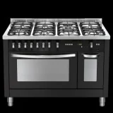 Lofra PNMD126GV+E/2CI 120cm Matt Black Cooker – Gas + Electric Oven | 5 Gas Burners