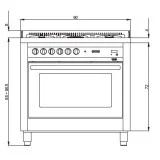 "Lofra PLG96GVT/C con 5 fuochi a gas"