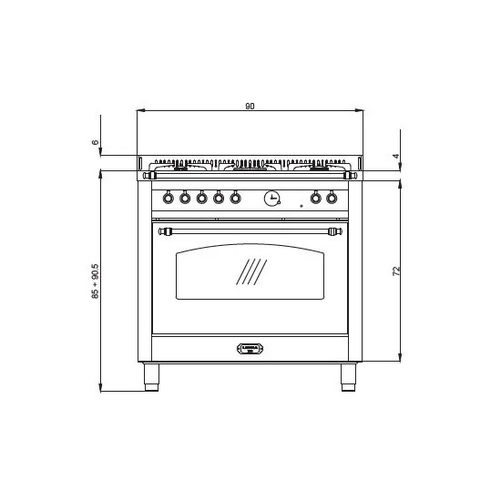 "Lofra RRG96MFT/CI con forno elettrico"