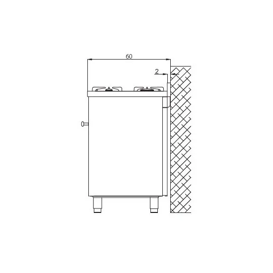 "Lofra MT86GV/C con 5 fuochi"