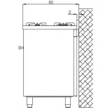 "Lofra MT86GV/C con 5 fuochi"
