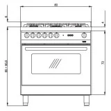 "Forno a gas ventilato Lofra MG86GV/C"