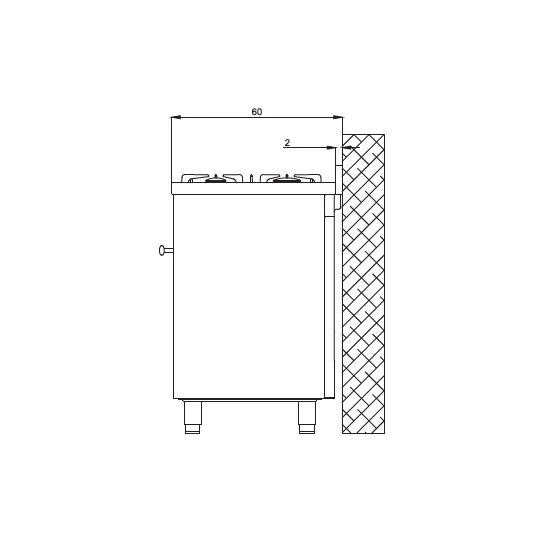 "Lofra MG86GV/C con 5 fuochi"