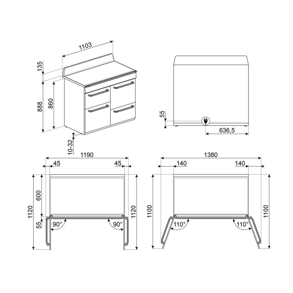 "Smeg TR4110IX2 con doppio forno"