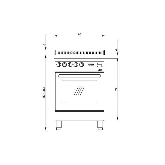 "Design in acciaio inox Lofra PL66MFT/4I"