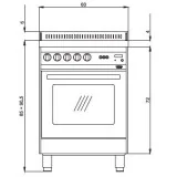 "Design in acciaio inox Lofra PL66MFT/4I"